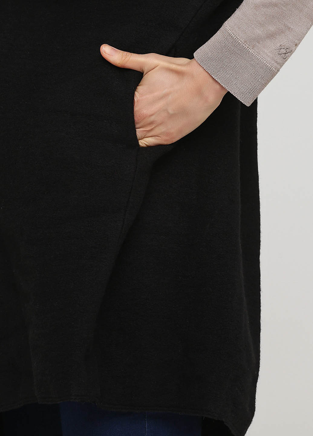 Чорне демісезонне Пальто оверсайз Only