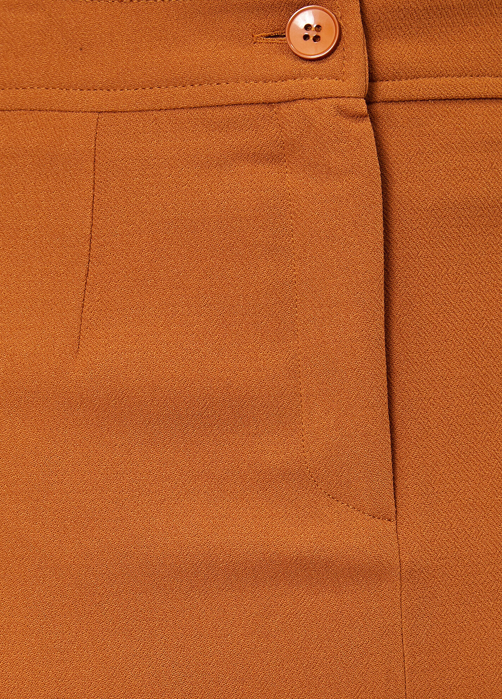 Светло-коричневая кэжуал однотонная юбка KOTON а-силуэта (трапеция)