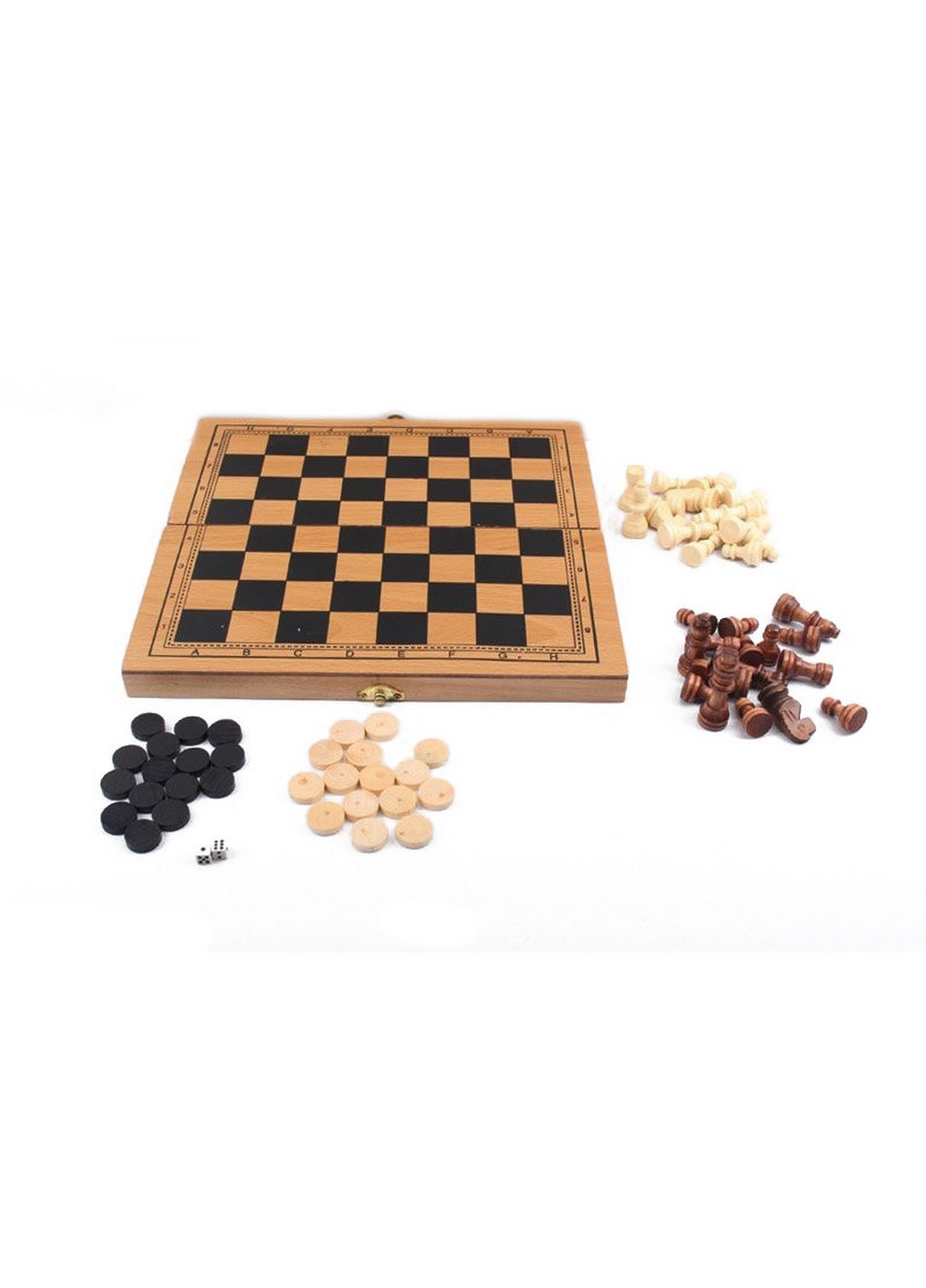 Набір дерев'яний (шахи, шашки, нарди) 30х16х5 см BK Toys (253662201)