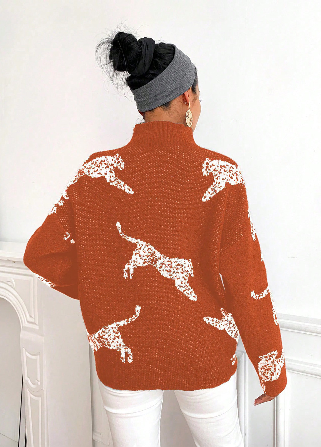 Теракотовий демісезонний светр SHEIN