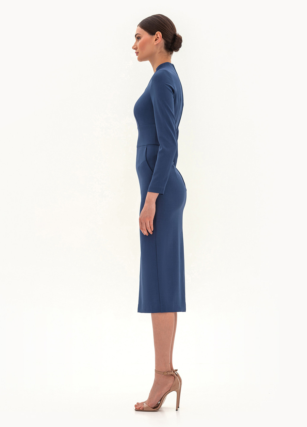 Блакитна кежуал сукня футляр BGL однотонна