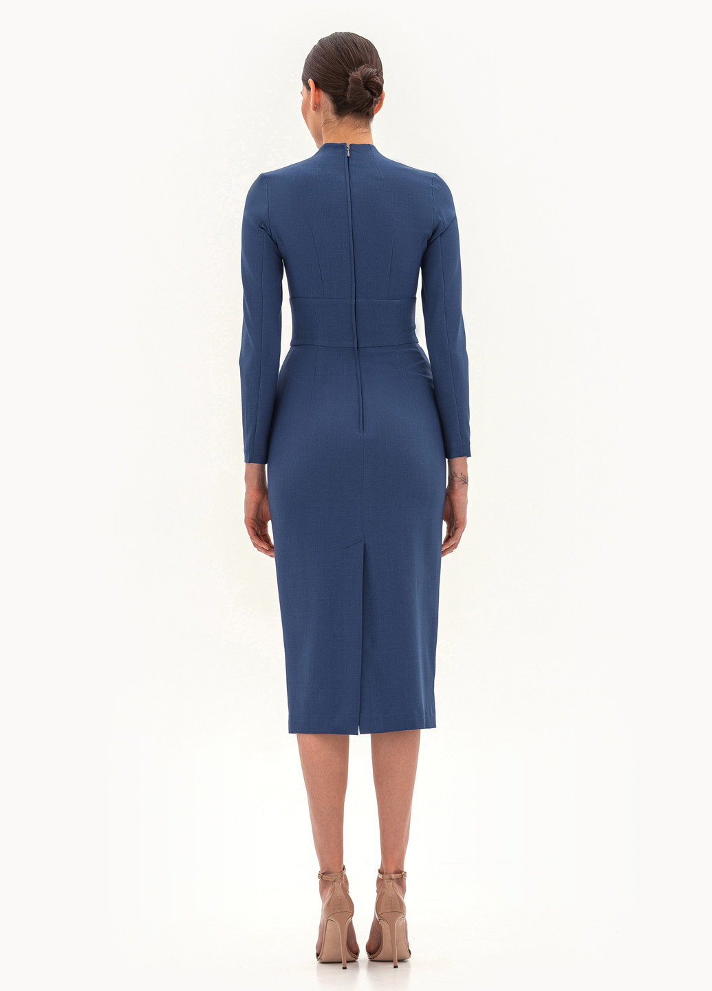 Блакитна кежуал сукня футляр BGL однотонна