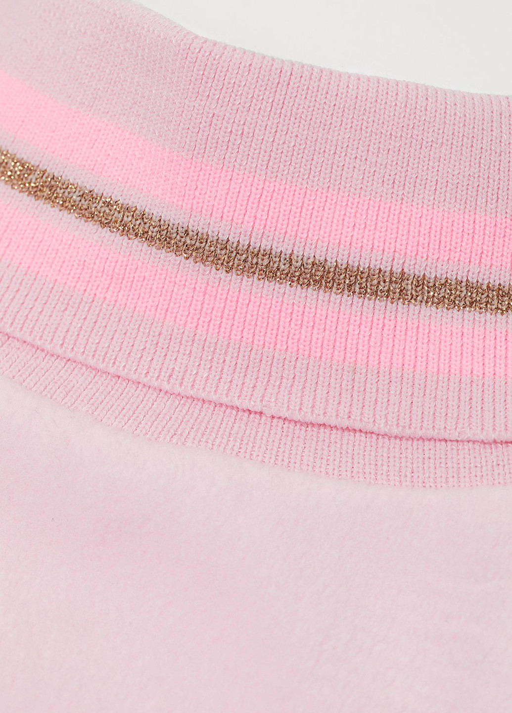 Манишка H&M однотонная светло-розовая кэжуал полиэстер