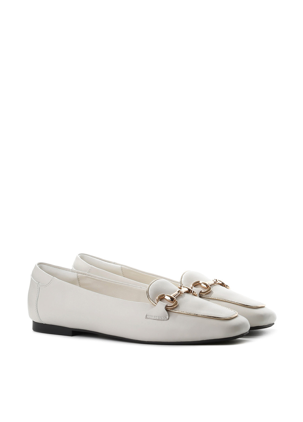 Женские балетки Le'BERDES | молочные однотонные без декора натуральная кожа (294097582)