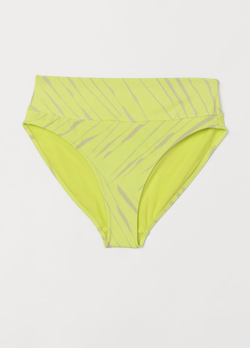 Желтые плавки бикини high waist с рисунком H&M