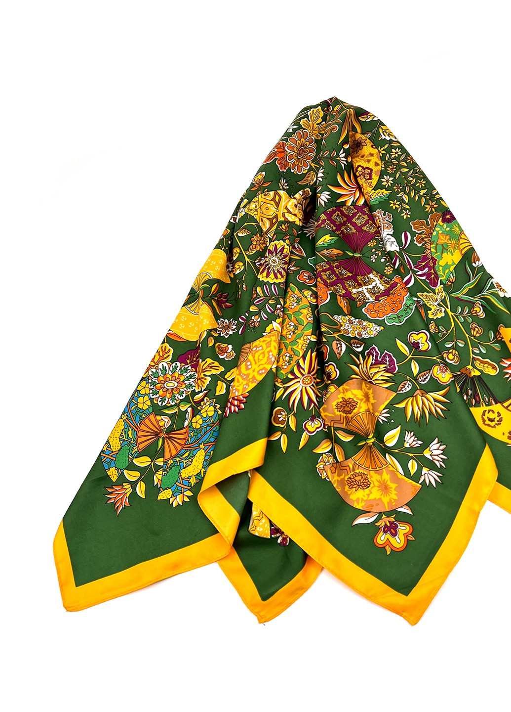 Платок женский атлас цветы LuckyLOOK 847-959 (252934737)
