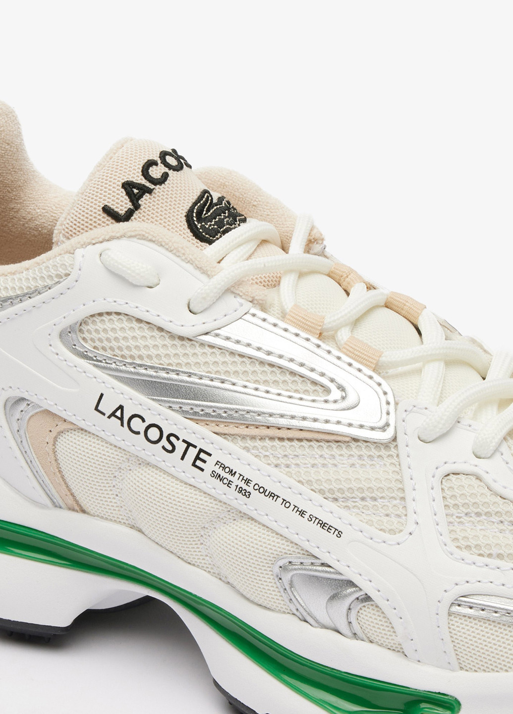 Белые демисезонные кроссовки Lacoste L003 2K24