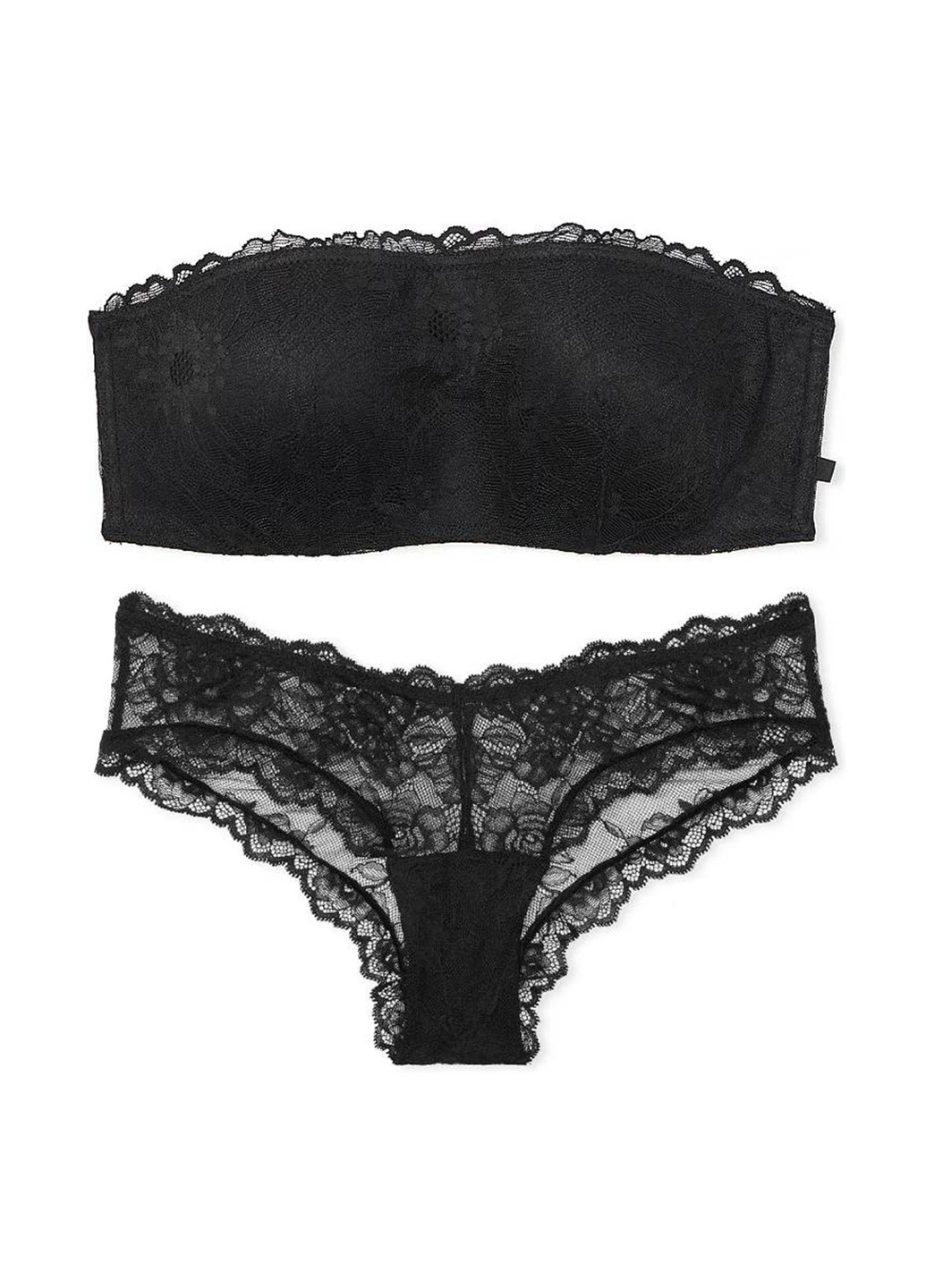 Чорний демісезонний комплект (бюстгальтер, трусики) Victoria's Secret