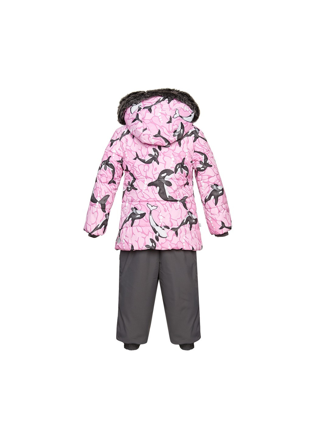 Рожевий зимній комплект зимовий (куртка + напівкомбінезон) belinda 1 Huppa