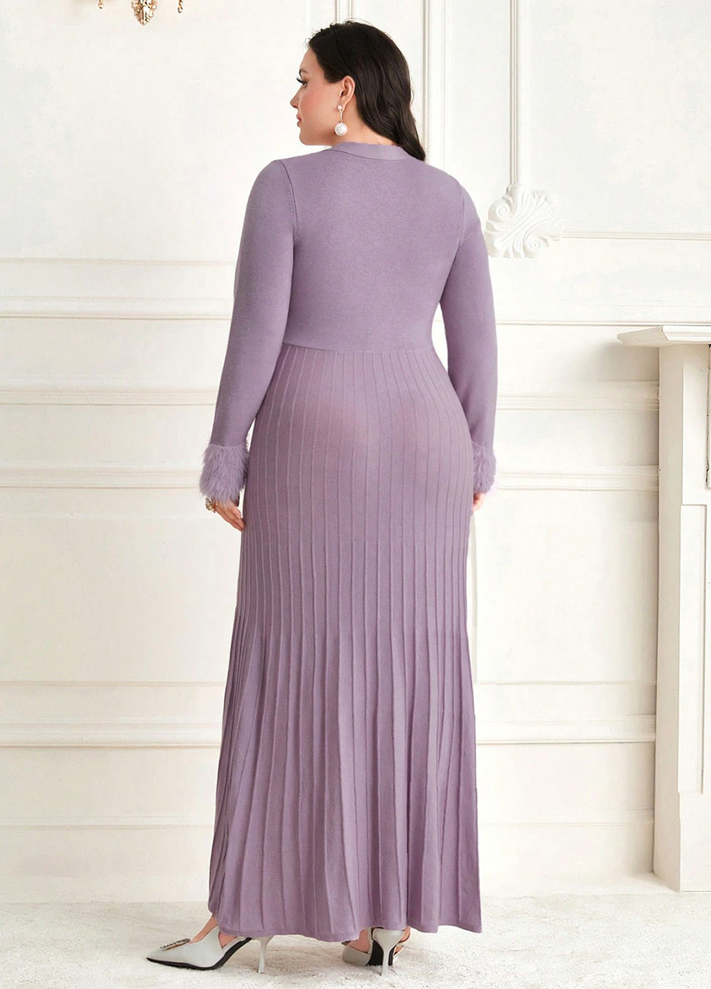 Бузкова кежуал сукня сукня светр SHEIN однотонна