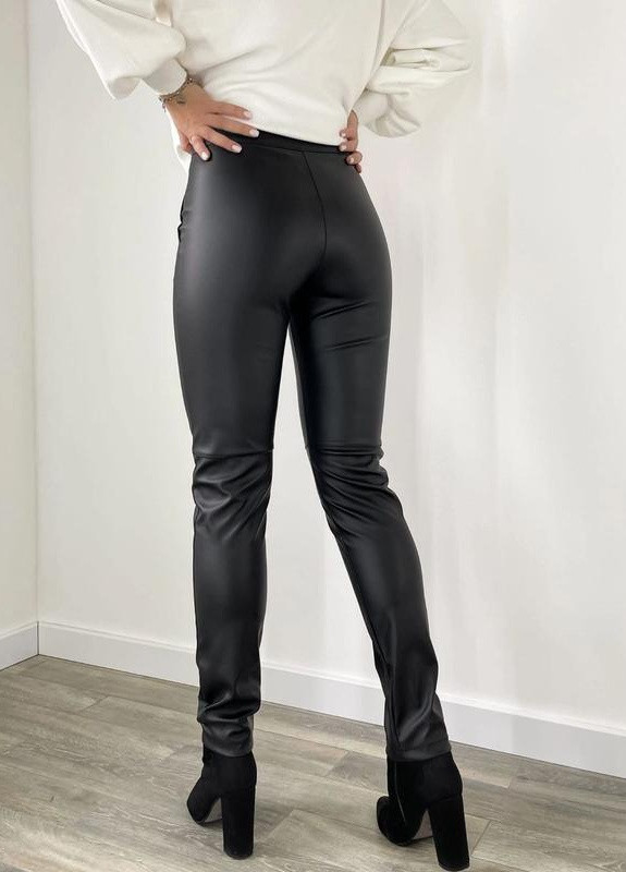 Черные кэжуал демисезонные прямые, зауженные брюки Fashion Girl