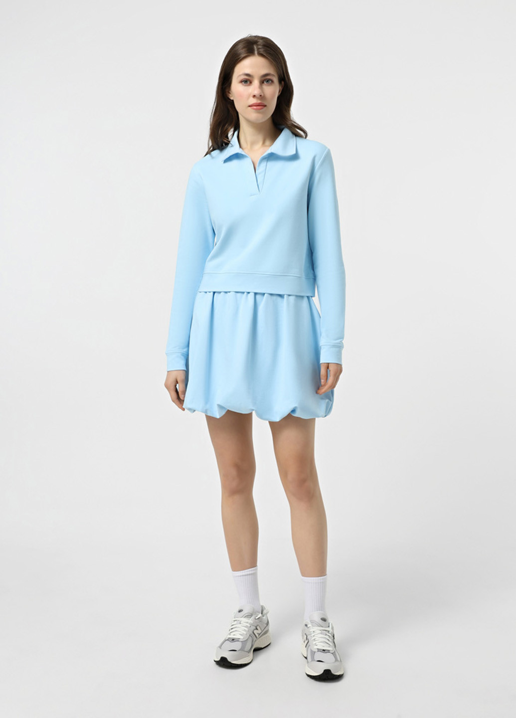 Блакитний світшот Promin однотонний без декору (337363186)