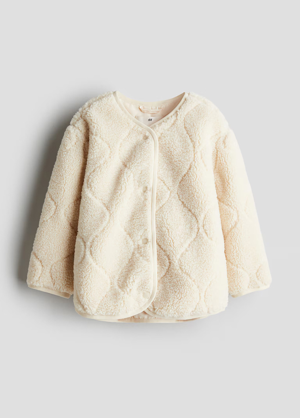 Молочная демисезонная куртка куртка-лайнер H&M