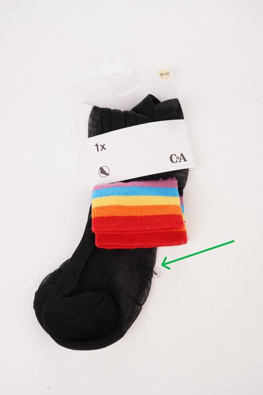 Чёрные носки C&A полоска (330983726)