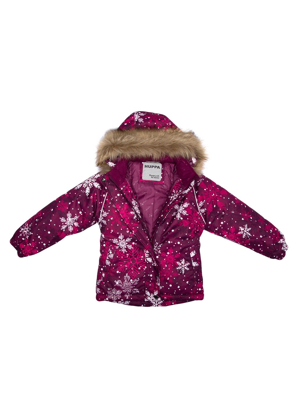 Бордовий зимній комплект зимовий (куртка + напівкомбінезон) marvel Huppa