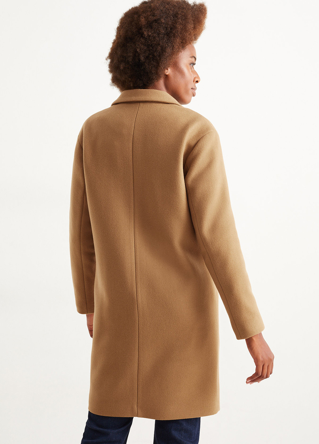 Світло-коричневе демісезонне Пальто однобортне C&A