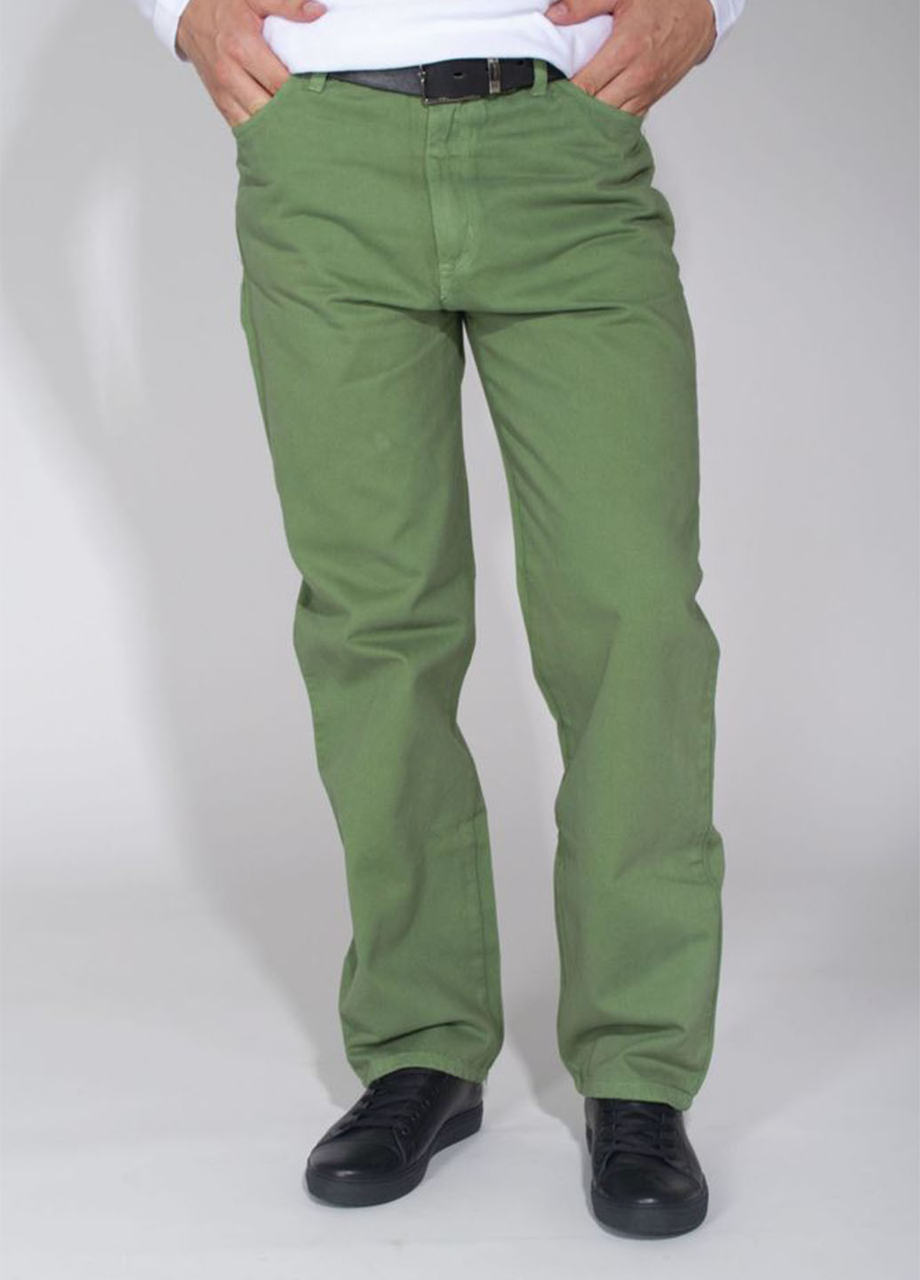 Зеленые кэжуал демисезонные прямые брюки Ager