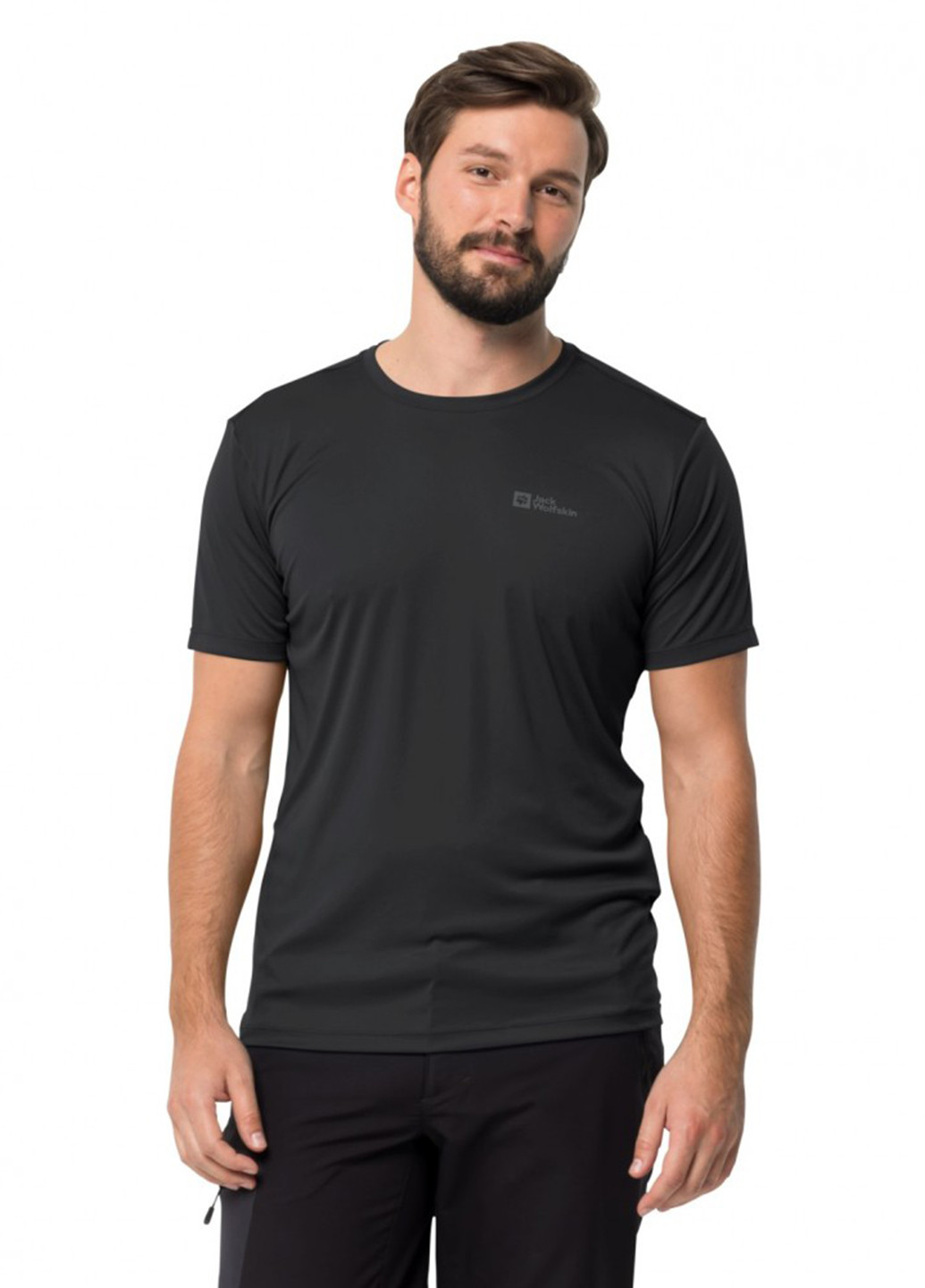 Черная футболка Jack Wolfskin 1807072_6000