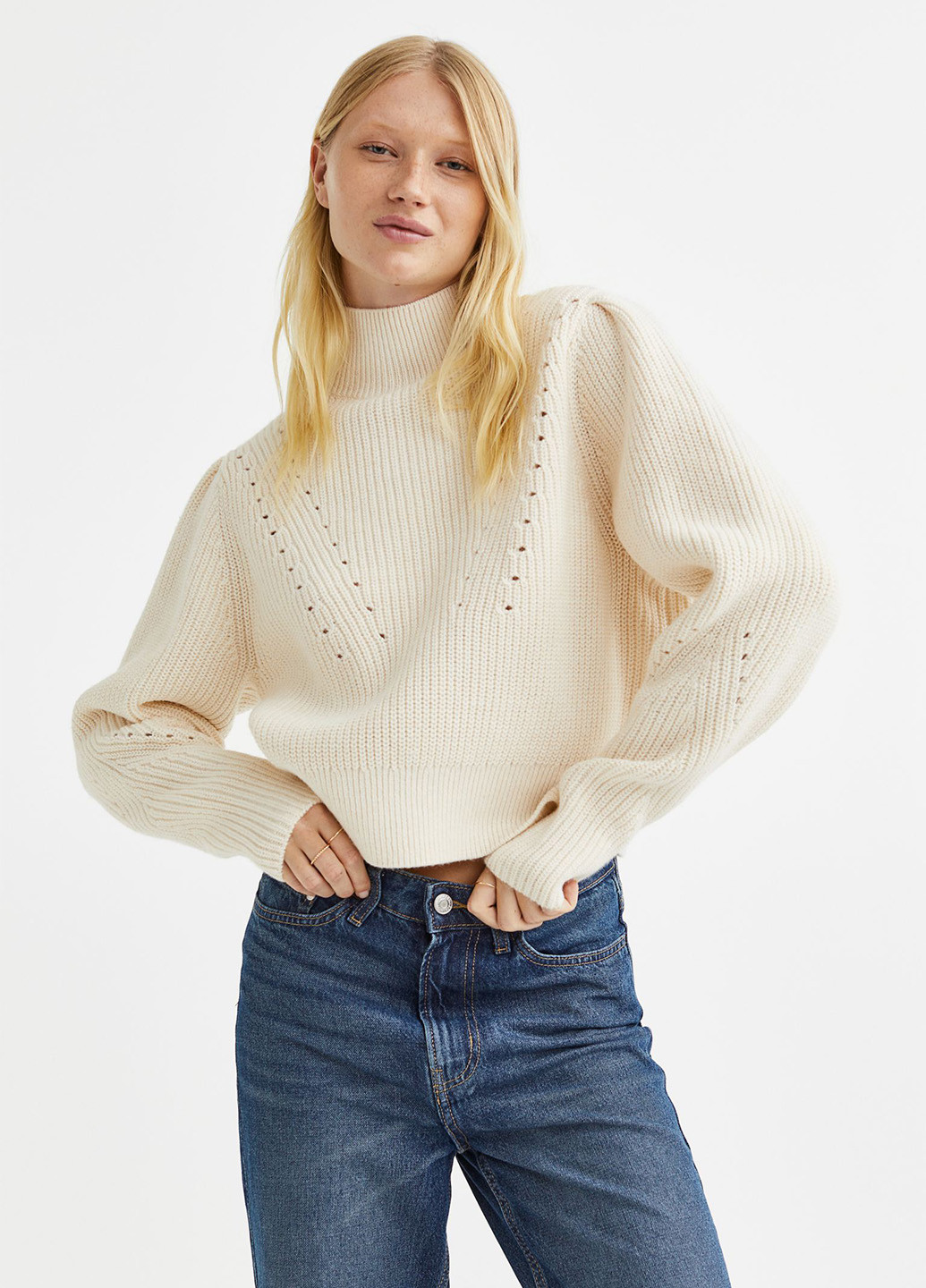 Білий демісезонний светр джемпер H&M