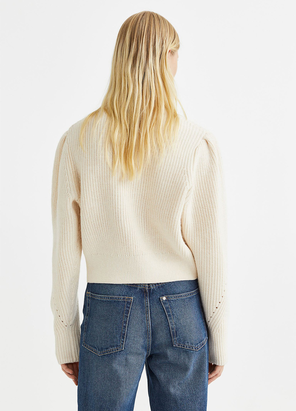 Белый демисезонный свитер джемпер H&M