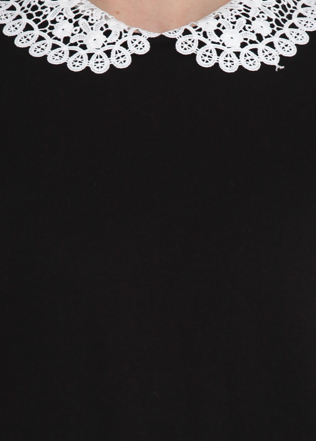 Свитшот H&M - крой однотонный черный кэжуал - (102792761)