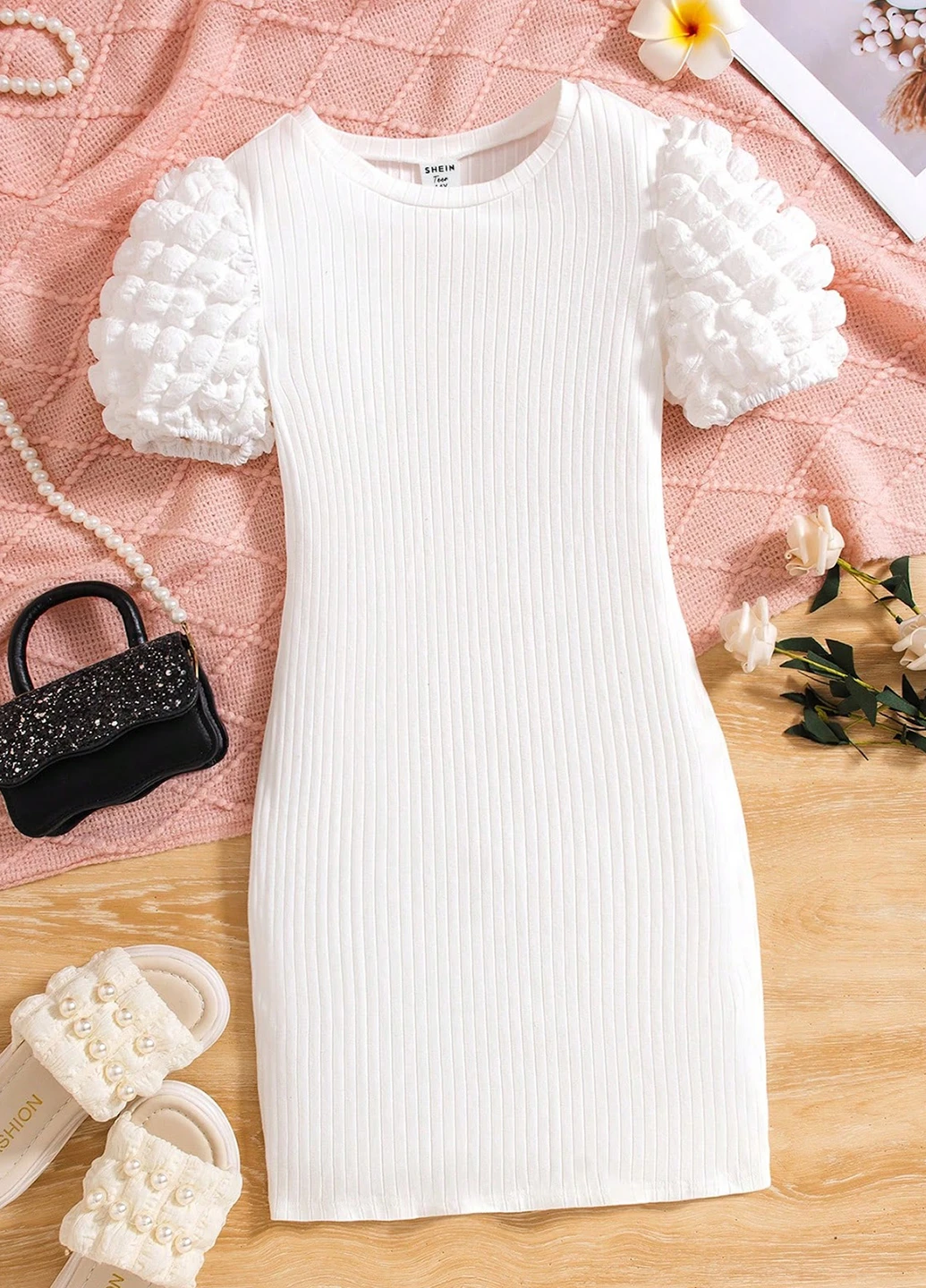 Біла сукня SHEIN (323082587)