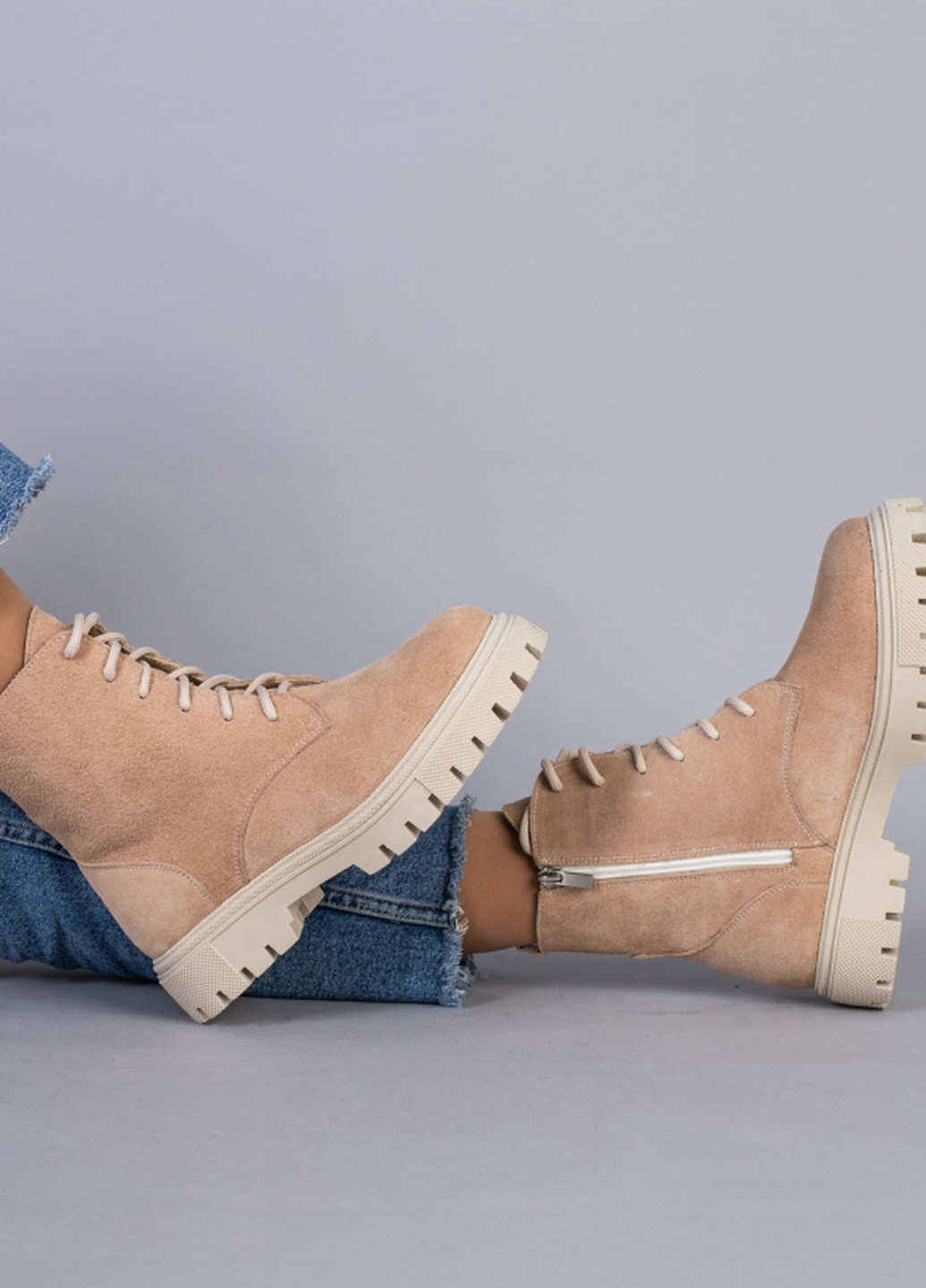 Осенние ботинки shoesband Brand без декора из натуральной замши