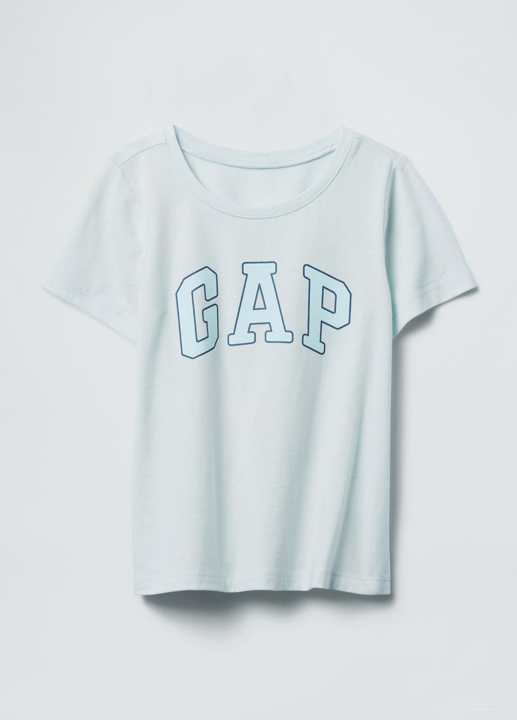 Светло-голубая летняя футболка Gap