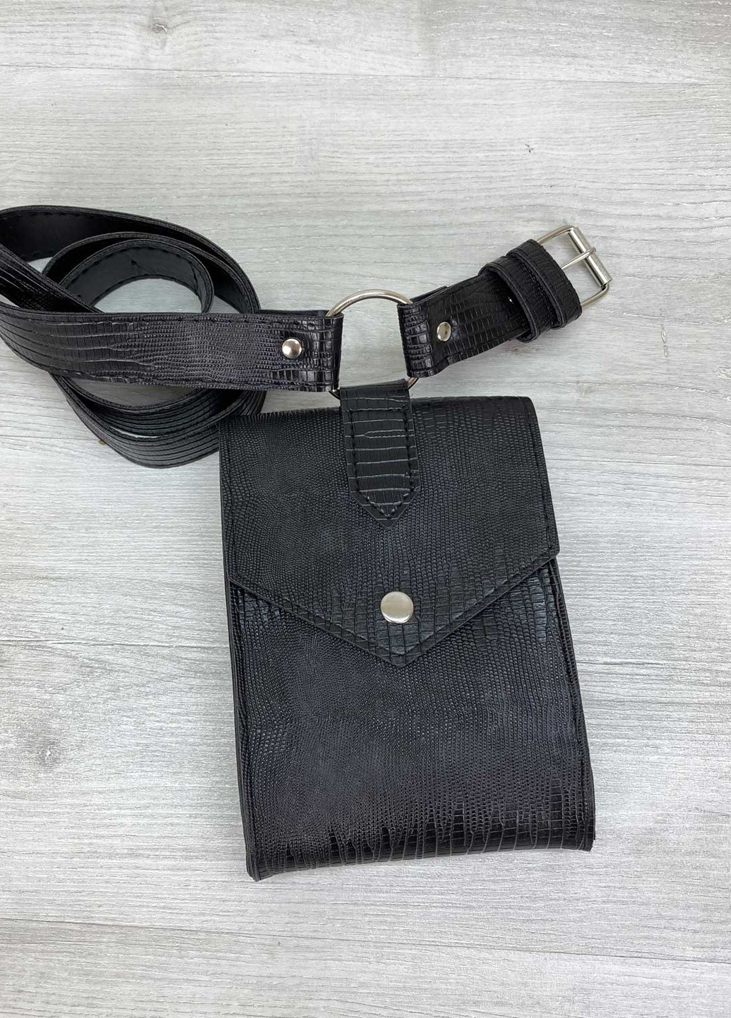 Сумка жіноча на пояс (бананка) екошкіра (wel-99501) Чорна WeLassie (253982558)