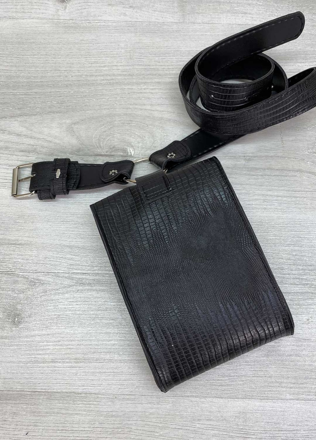 Сумка жіноча на пояс (бананка) екошкіра (wel-99501) Чорна WeLassie (253982558)