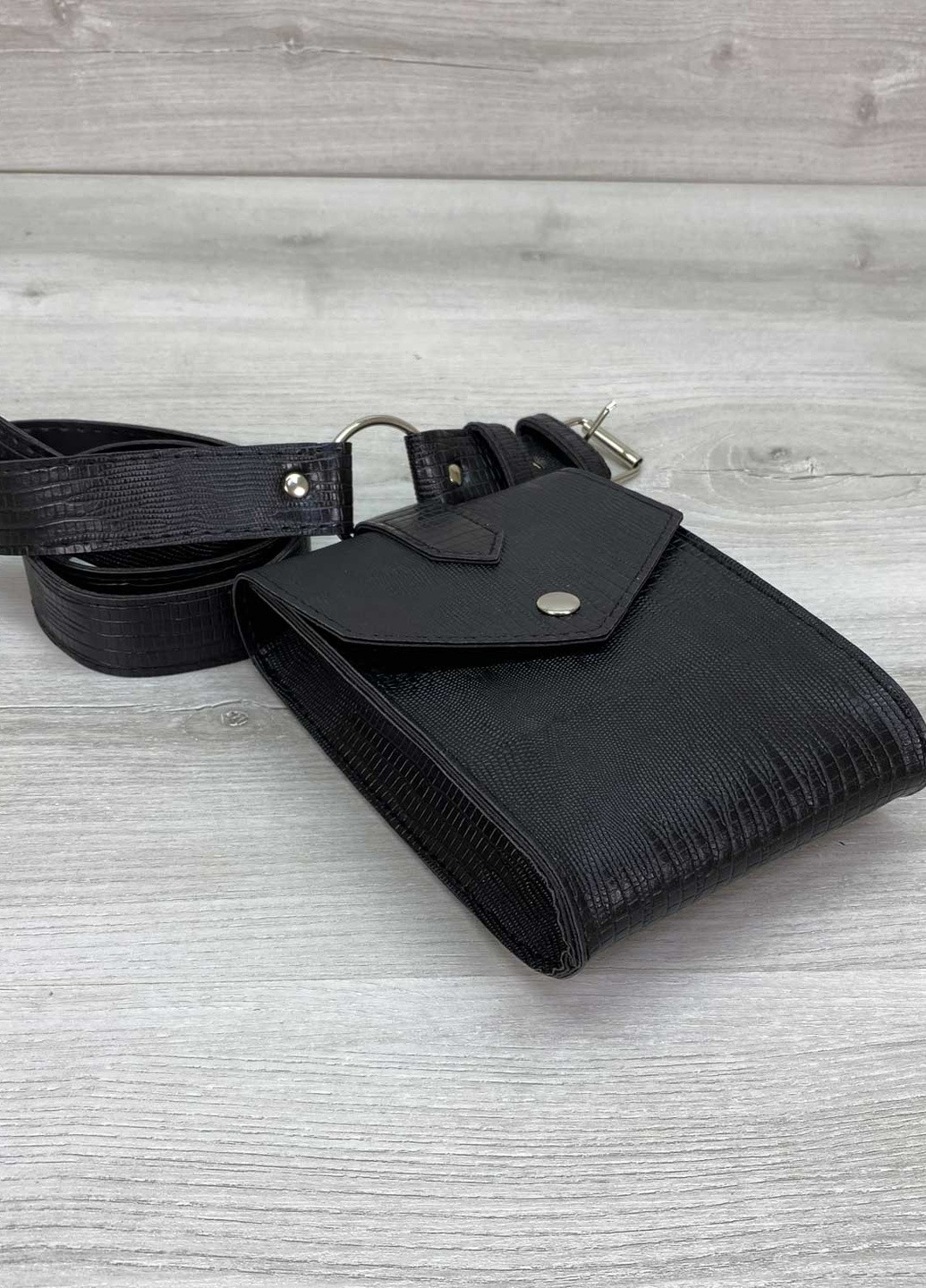 Сумка жіноча на пояс (бананка) екошкіра (wel-99501) Чорна WeLassie (253982558)