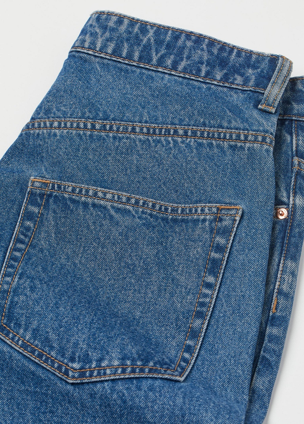 Джинси H&M однотонні сині джинсові бавовна