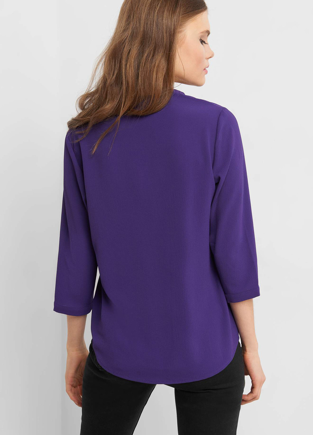 Фіолетова демісезонна блуза з довгим рукавом Orsay