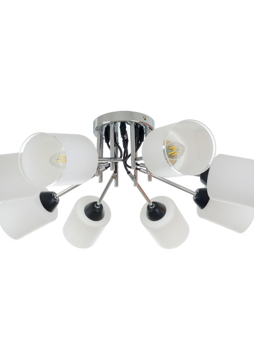 Современная люстра на 8 лампочек LK-724S/8 E27 BK/CH Brille (242035828)