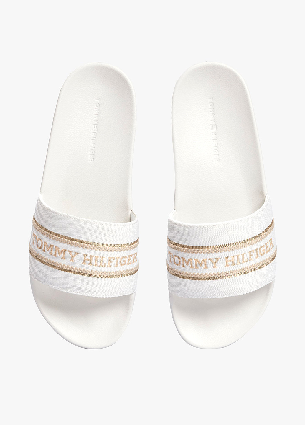 Белые шлепанцы Tommy Hilfiger с логотипом