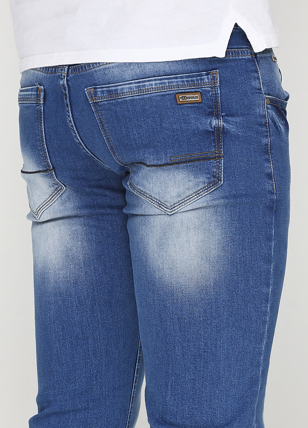 Голубые демисезонные прямые джинсы Revolt
