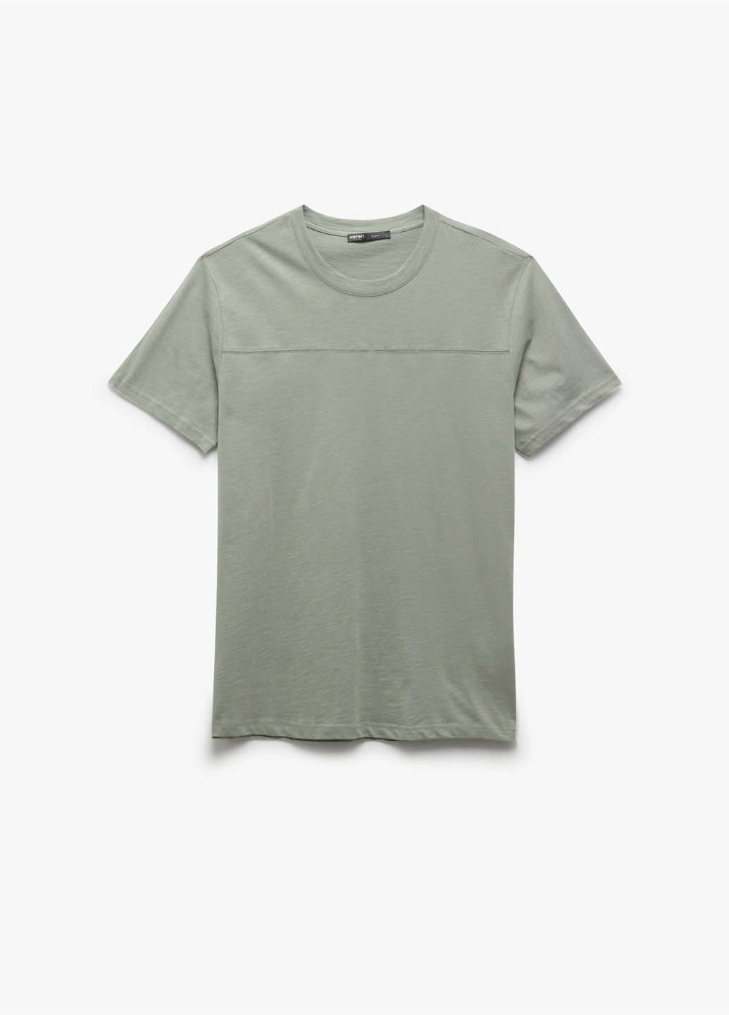 Серо-зеленая футболка KOTON