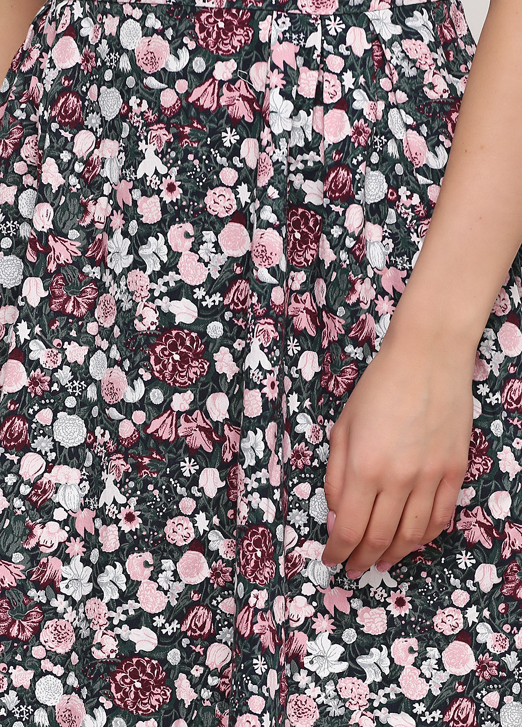 Комбинированное кэжуал платье клеш, колокол Jack Wills с цветочным принтом
