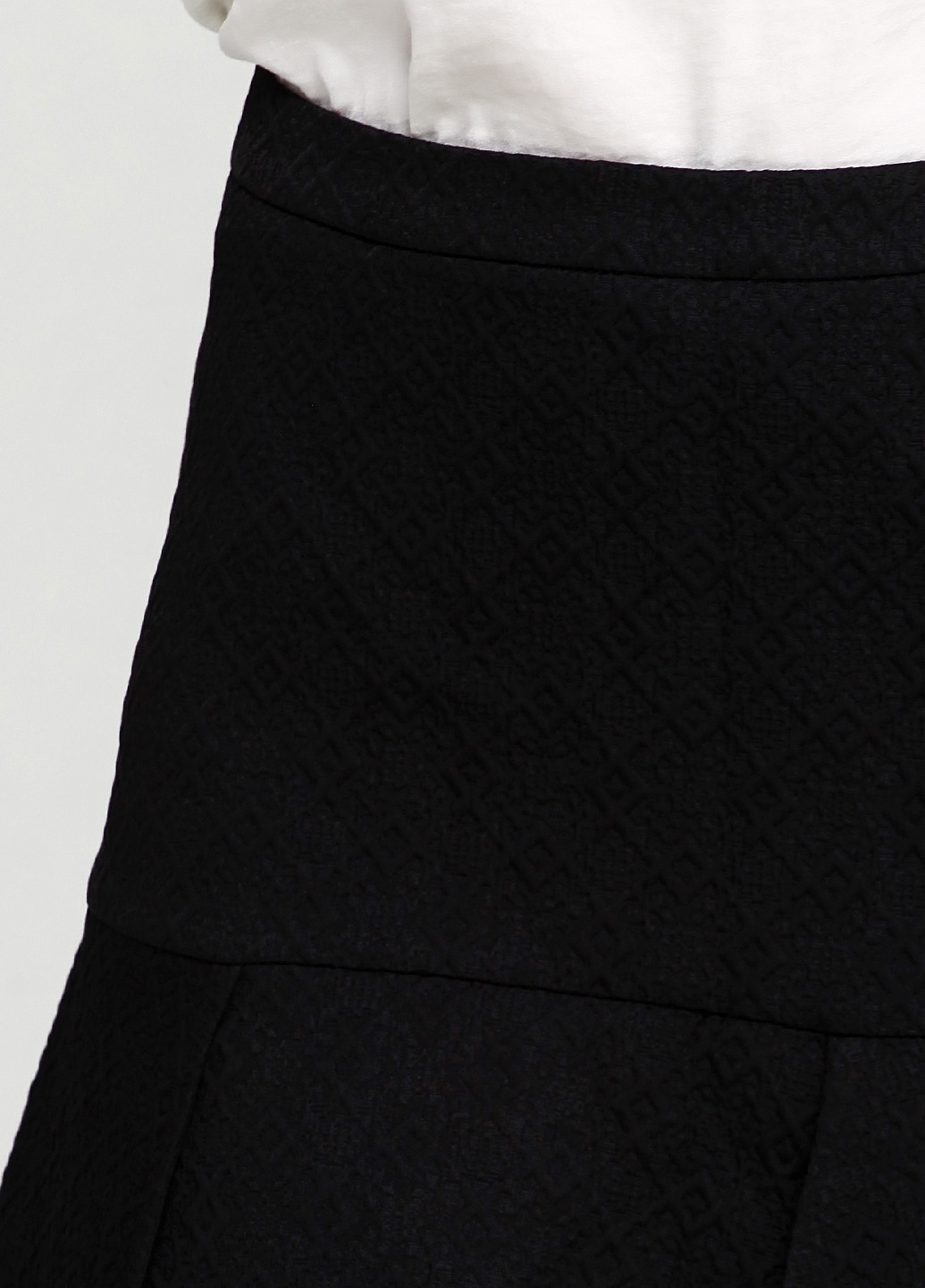 Черная кэжуал фактурная юбка H&M мини