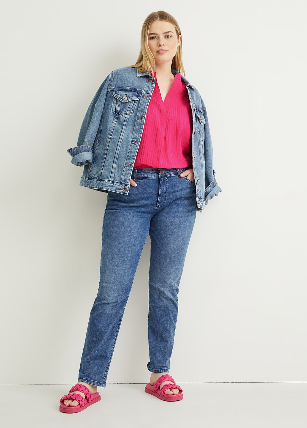 Фуксія блуза C&A