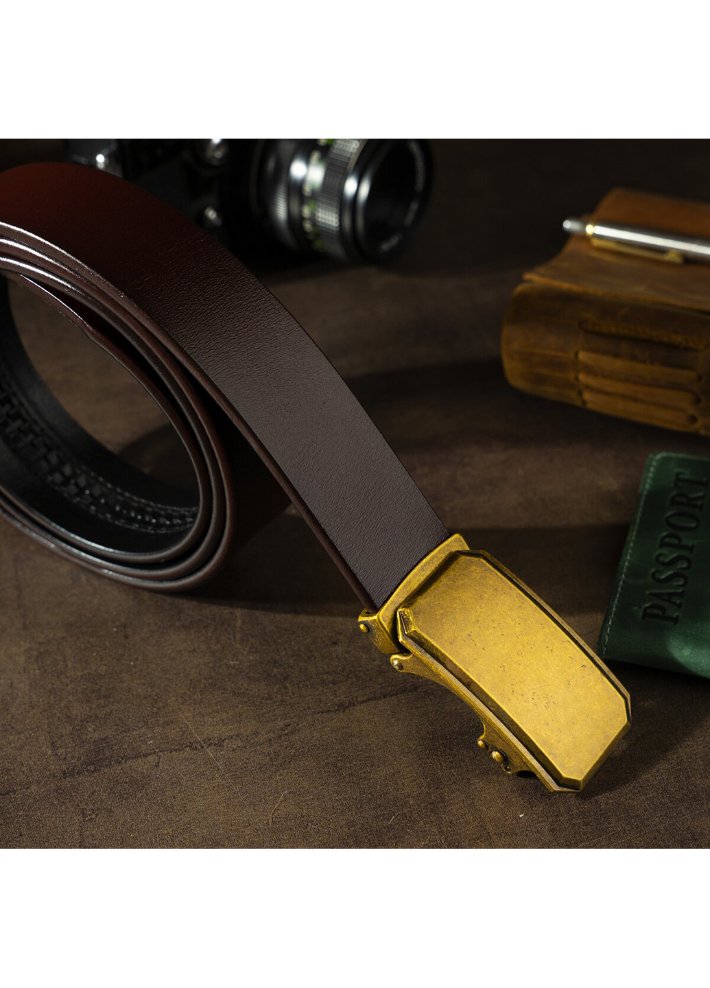 Мужской кожаный ремень 115х3,4 см Vintage (229459220)