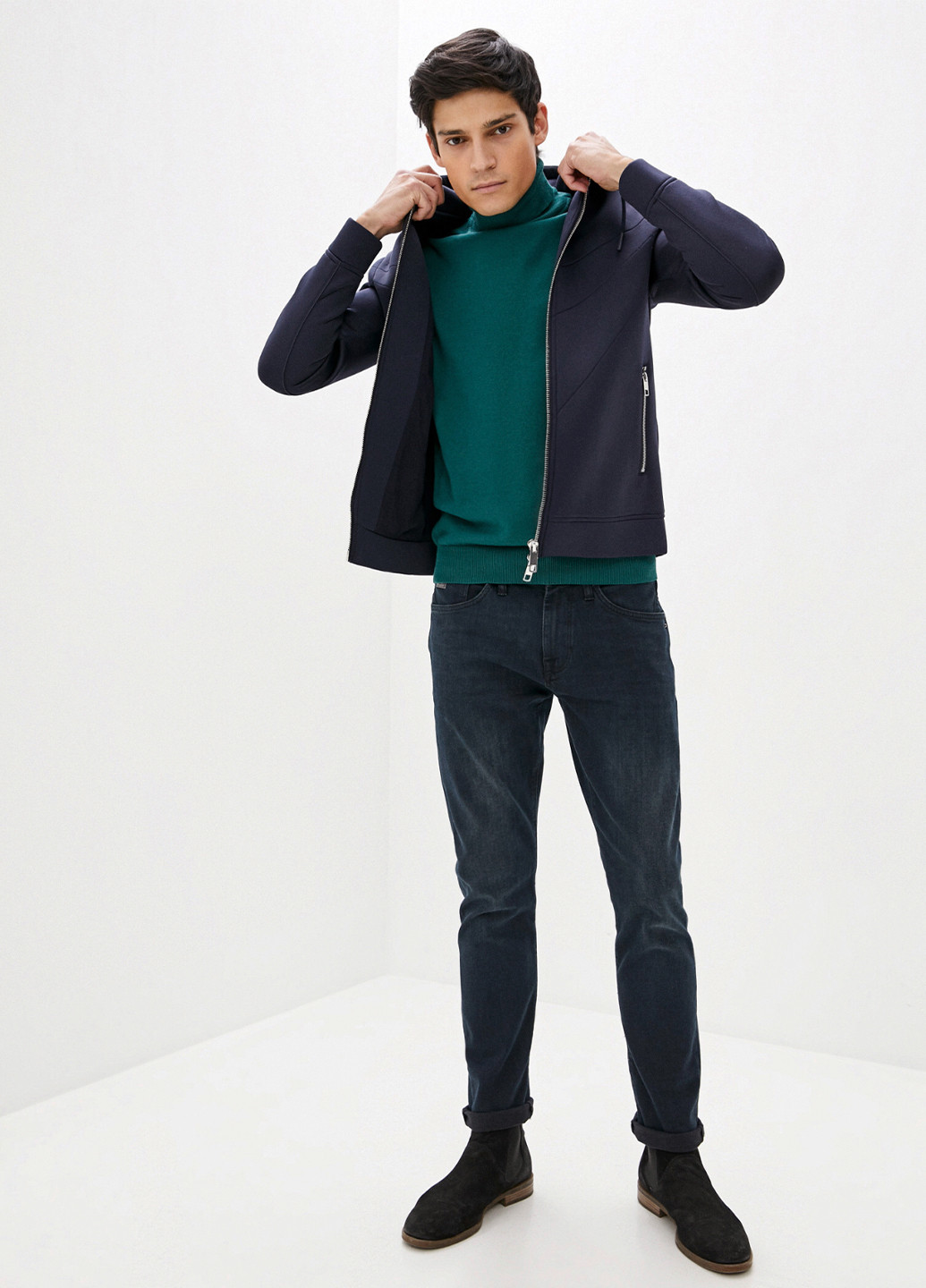 Чоловічий неопреновий светр толстовка Antony Morato (252804050)