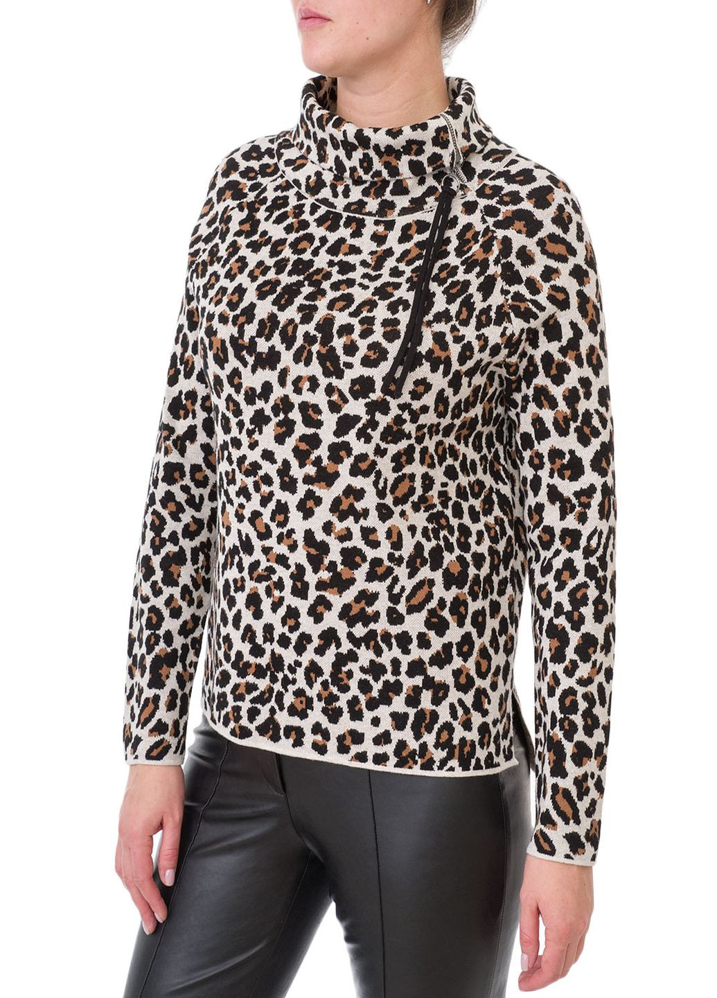 Комбинированный зимний свитер Oui