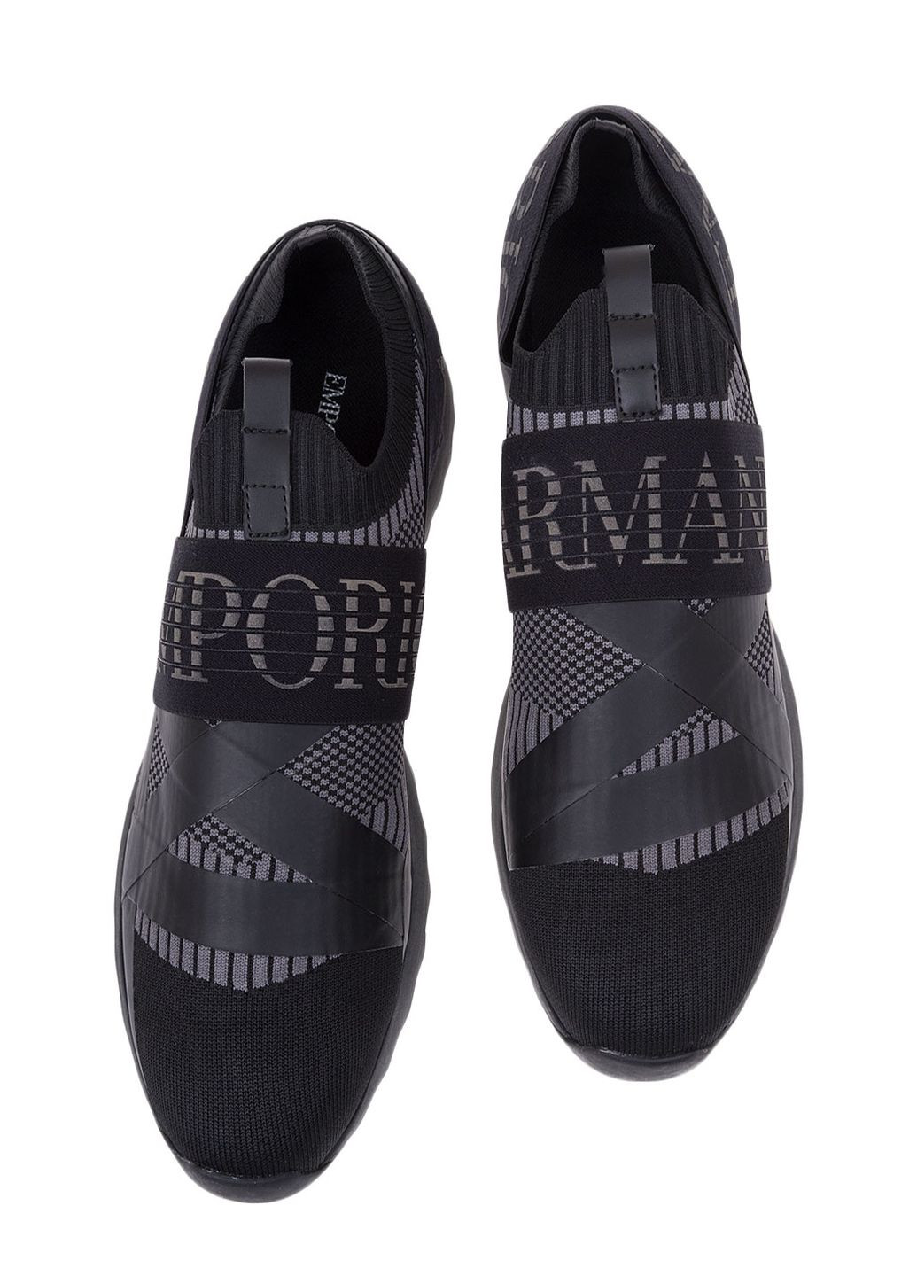 Черные зимние кроссовки Emporio Armani