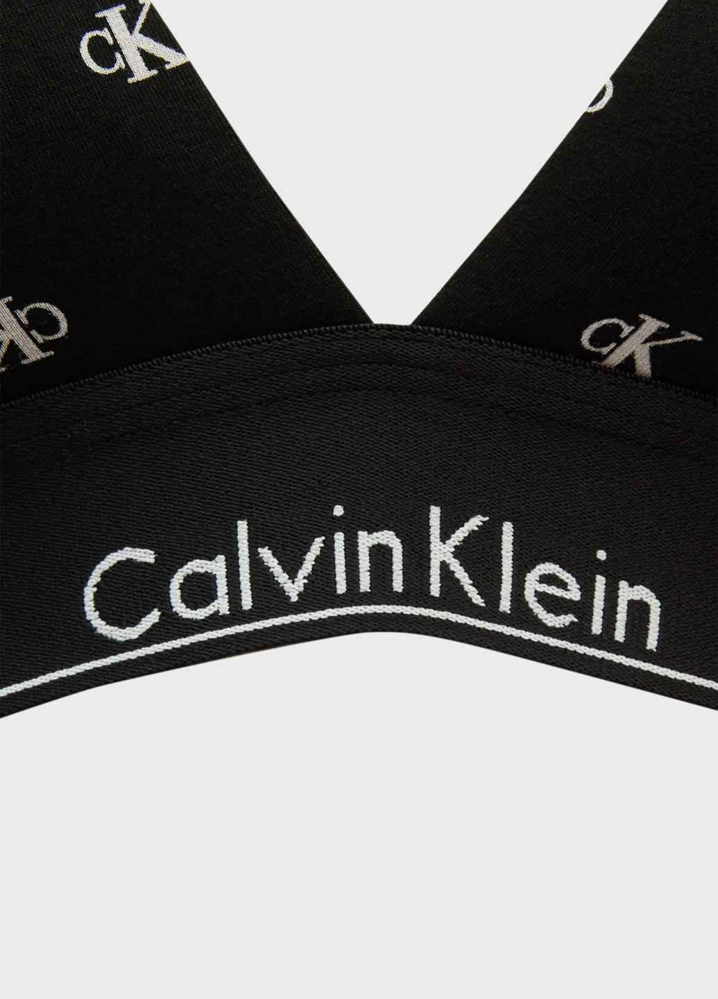 Чёрный триэнджел бюстгальтер Calvin Klein без косточек хлопок