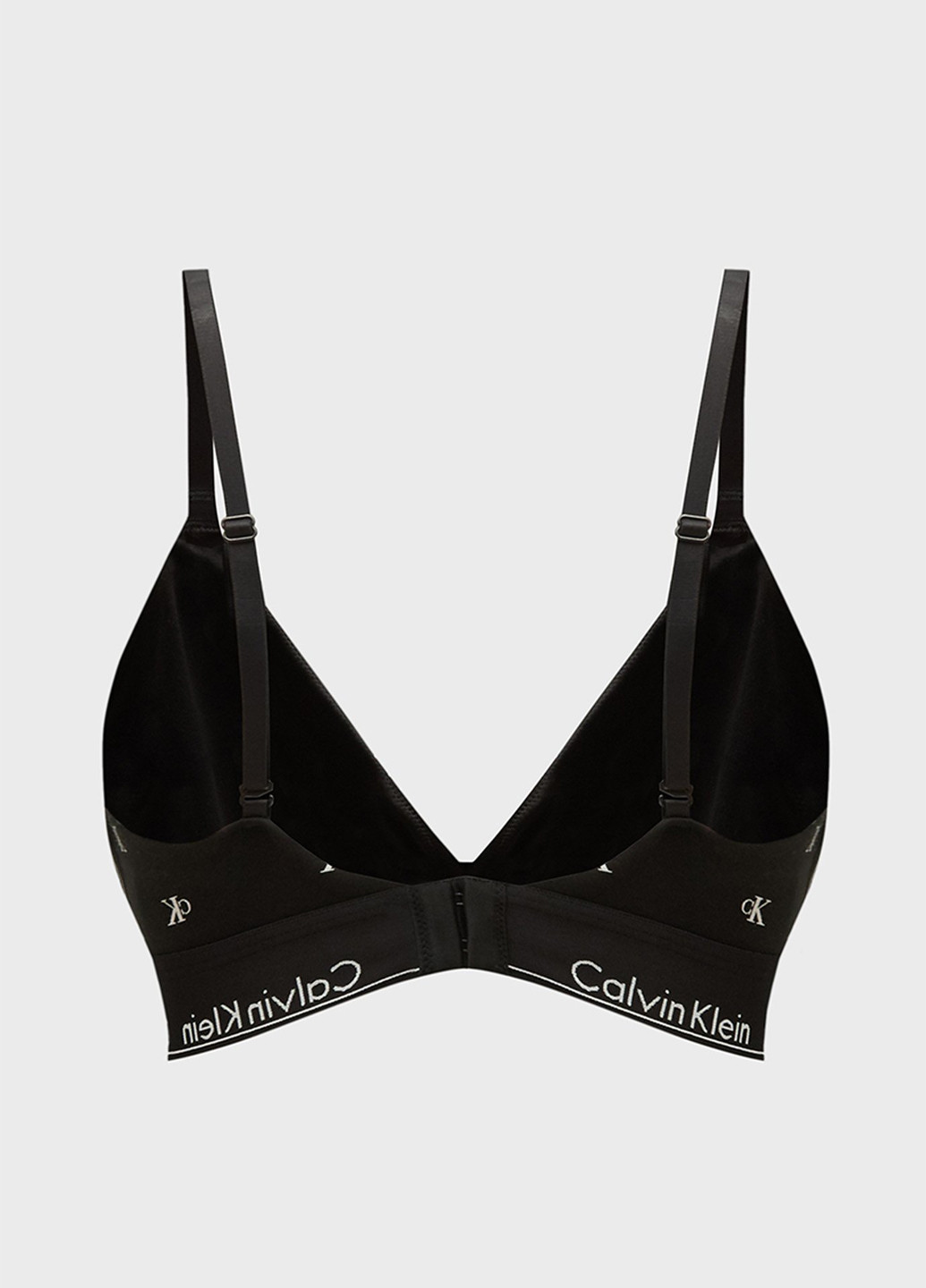 Чёрный триэнджел бюстгальтер Calvin Klein без косточек хлопок
