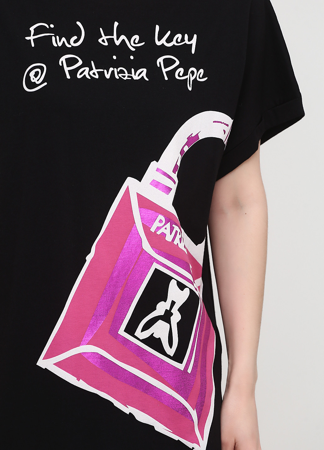 Черная летняя футболка Patrizia Pepe