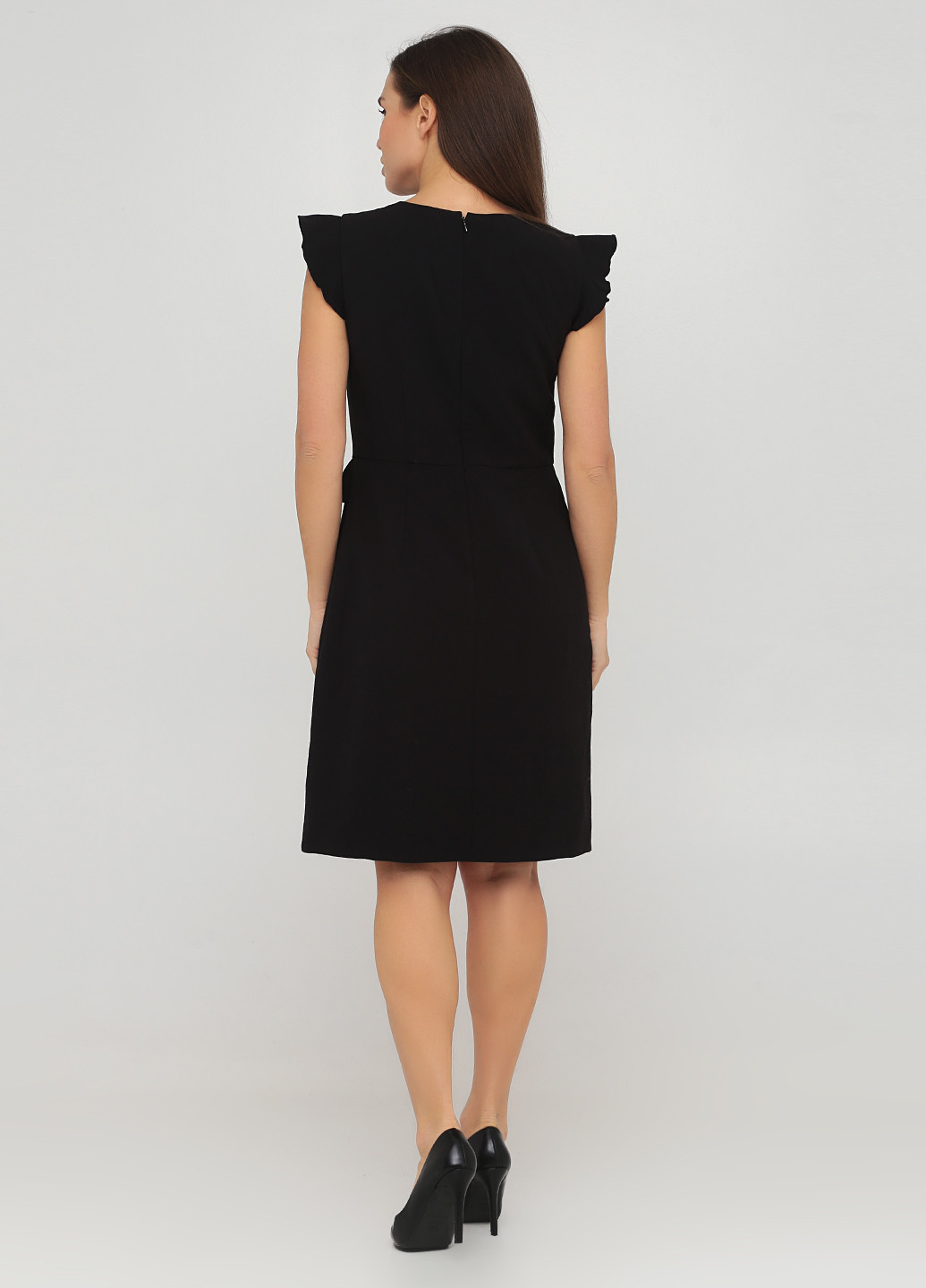 Черное кэжуал платье футляр Ann Taylor однотонное
