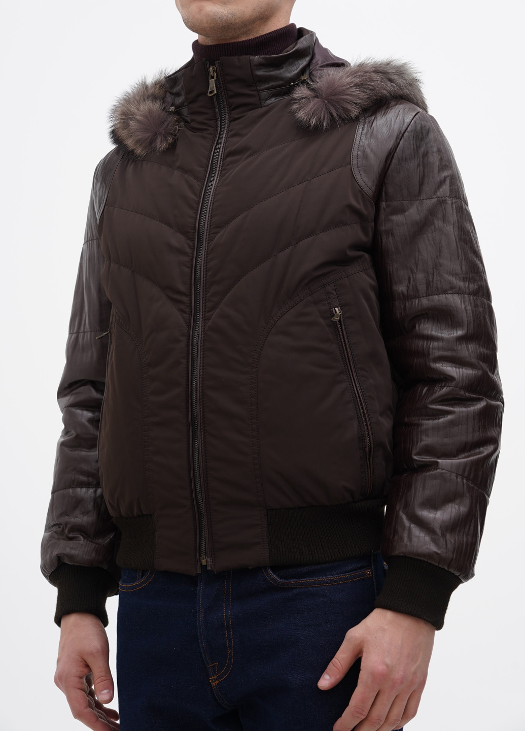 Темно-коричневая зимняя куртка Gessada