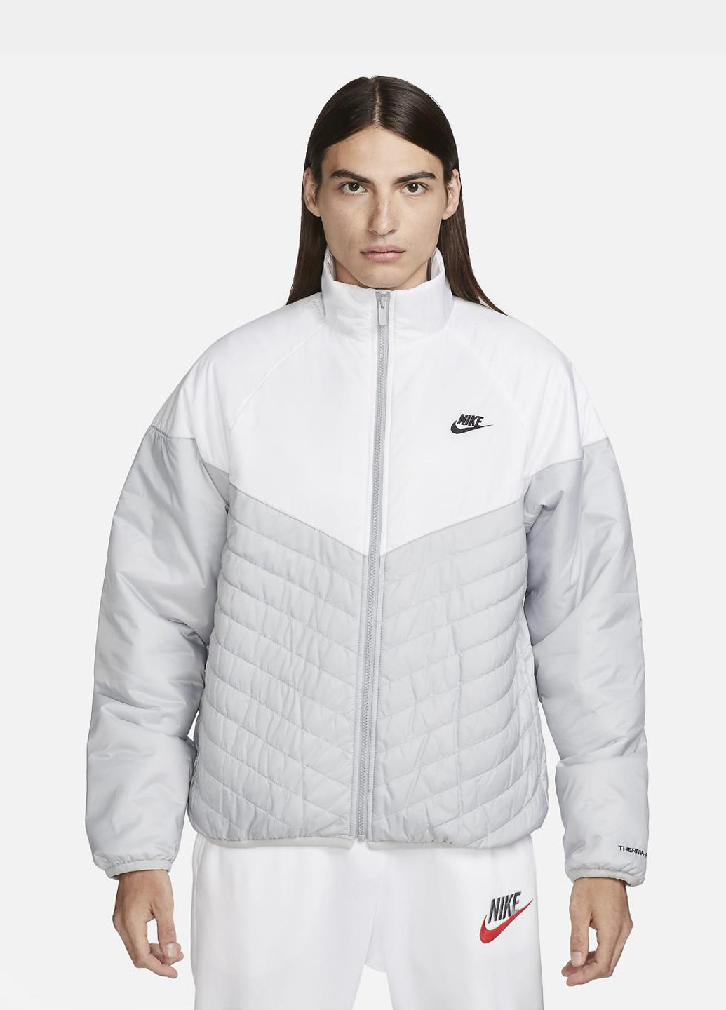 Сіра демісезонна куртка fb8195-077 Nike Midweight Puffer